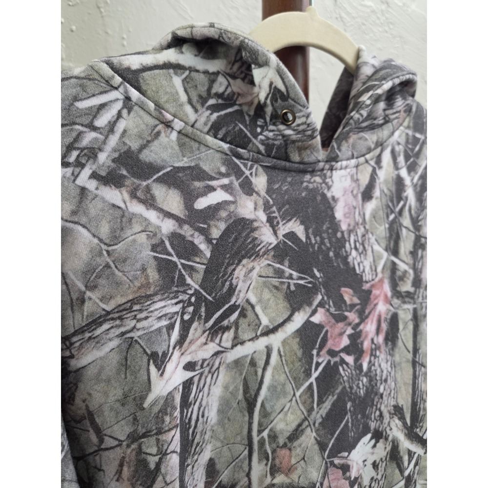 T105. Tree‎ Camo Hoodie Pullover Sweatshirt - Picture 6 of 6
